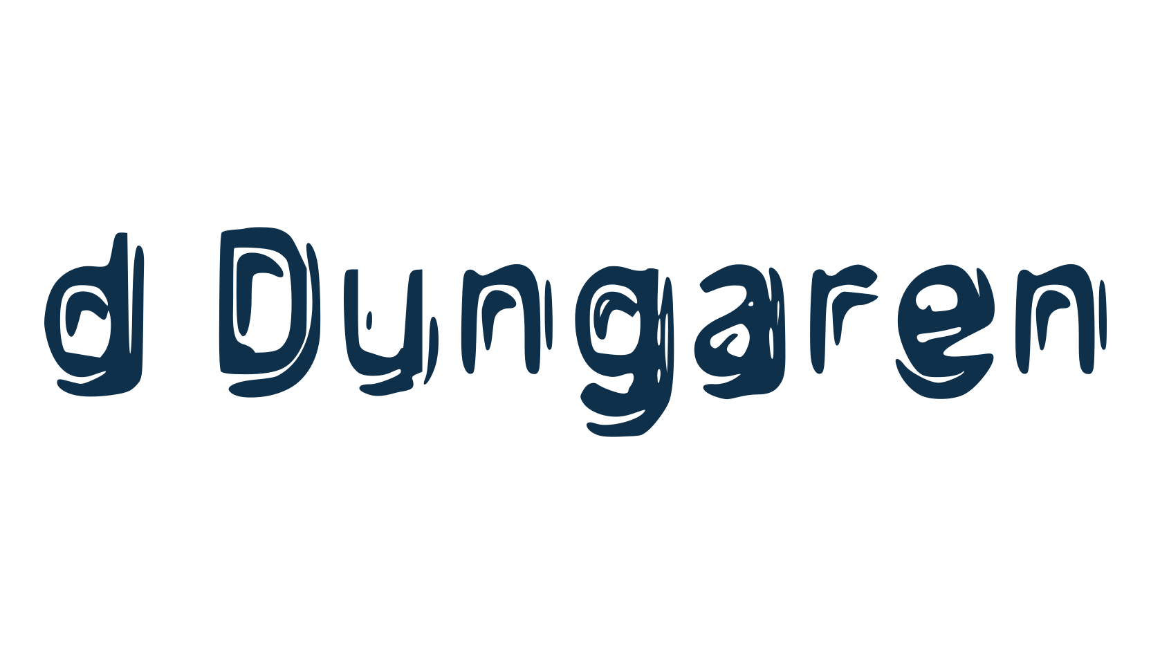 d Dungaren, fancy various decorative font preview