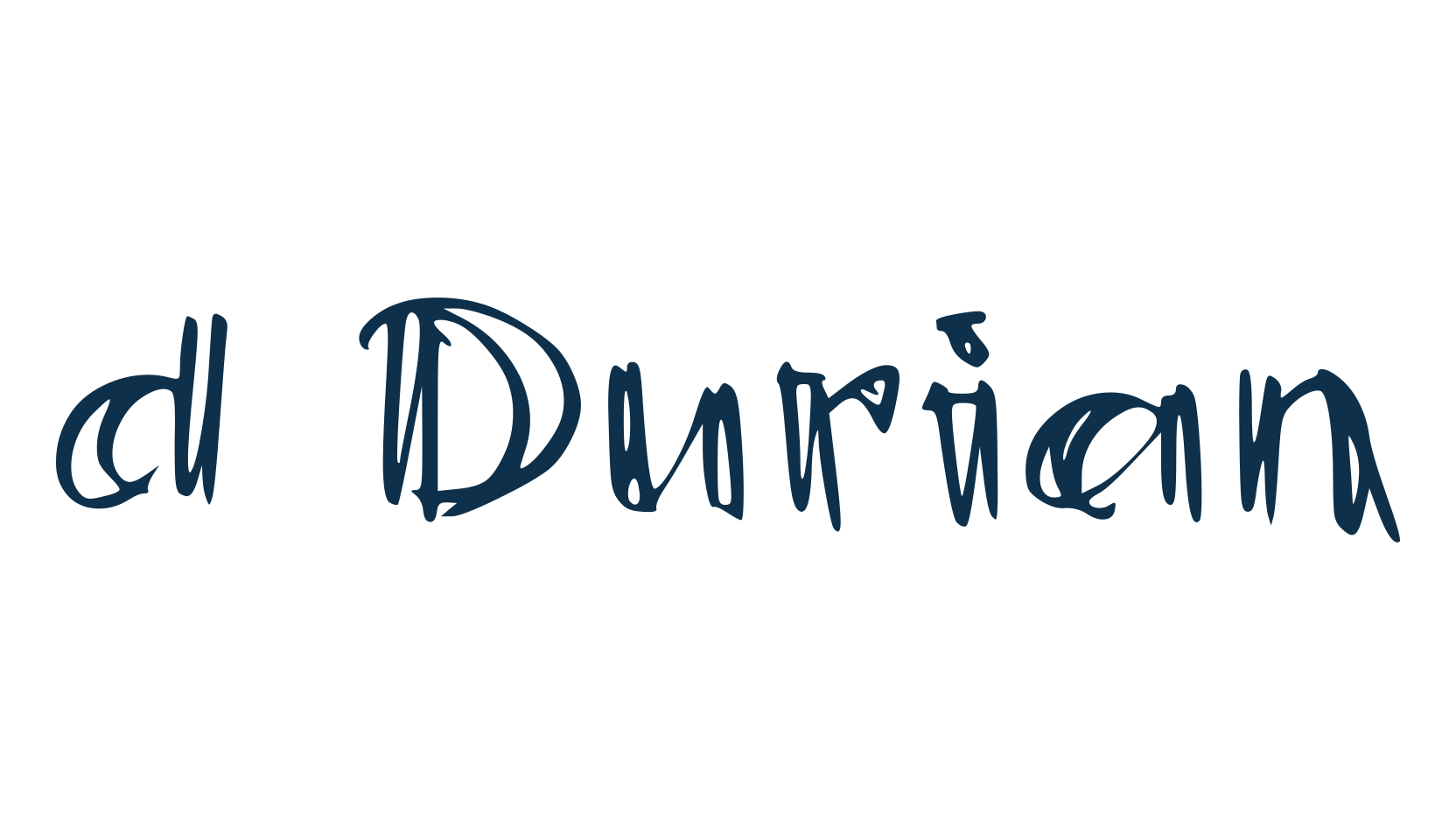 d Durian, trash font preview