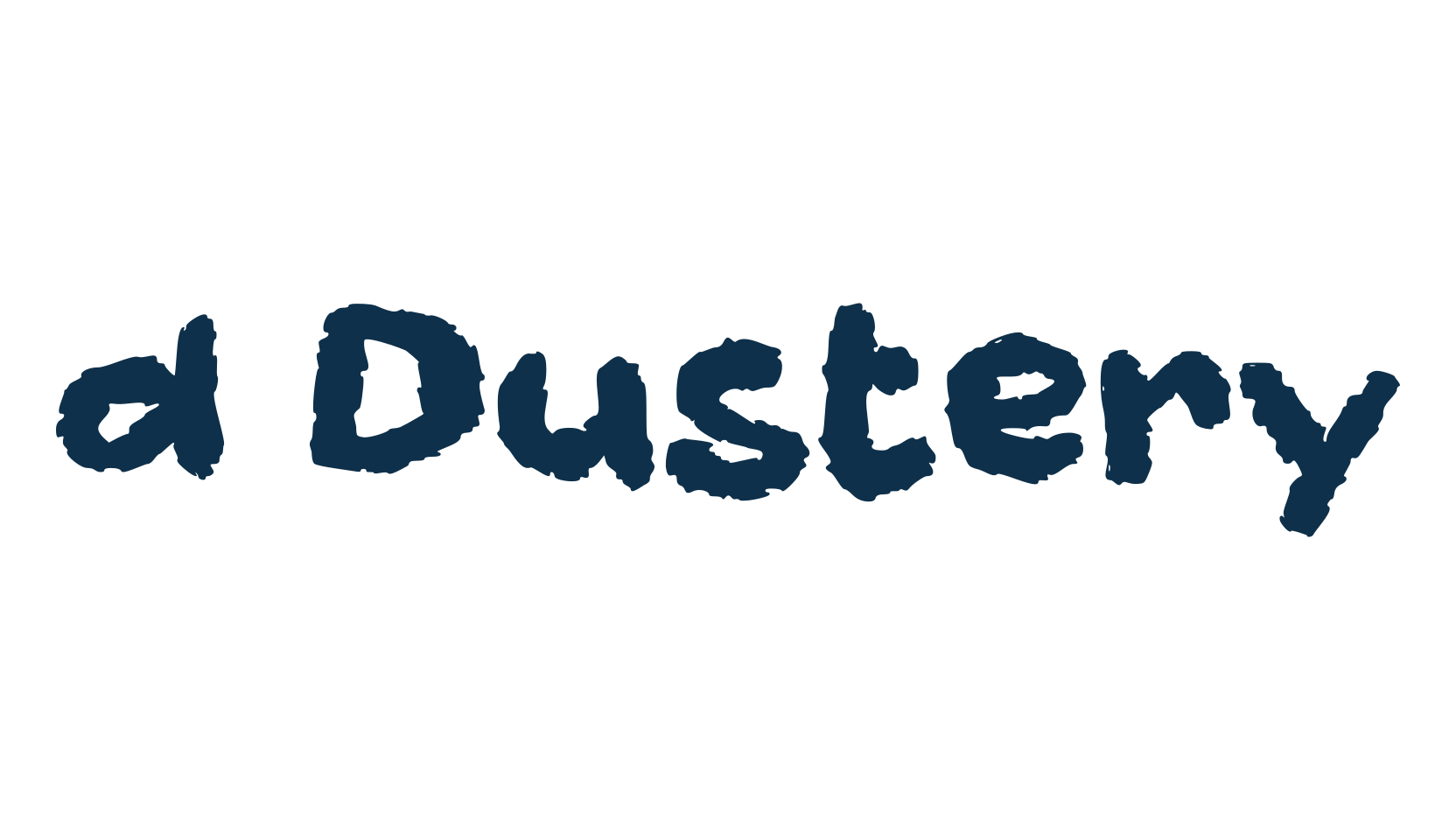 d Dustery, script trash fancy decorative calligraphy font preview