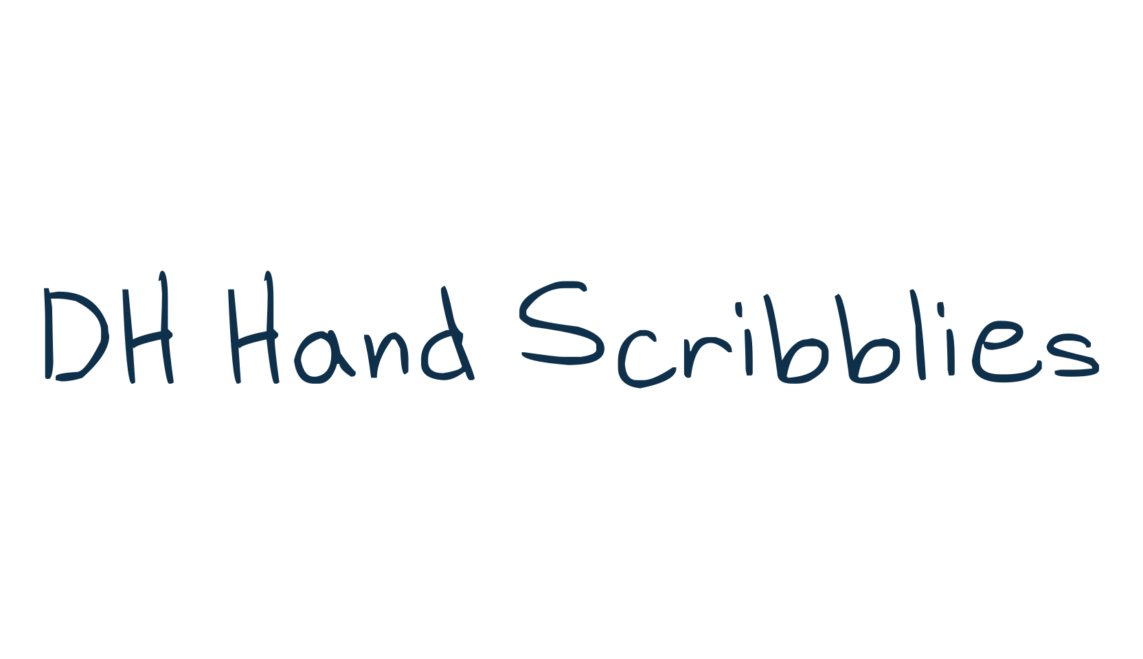 DH Hand Scribblies, handwriting font preview