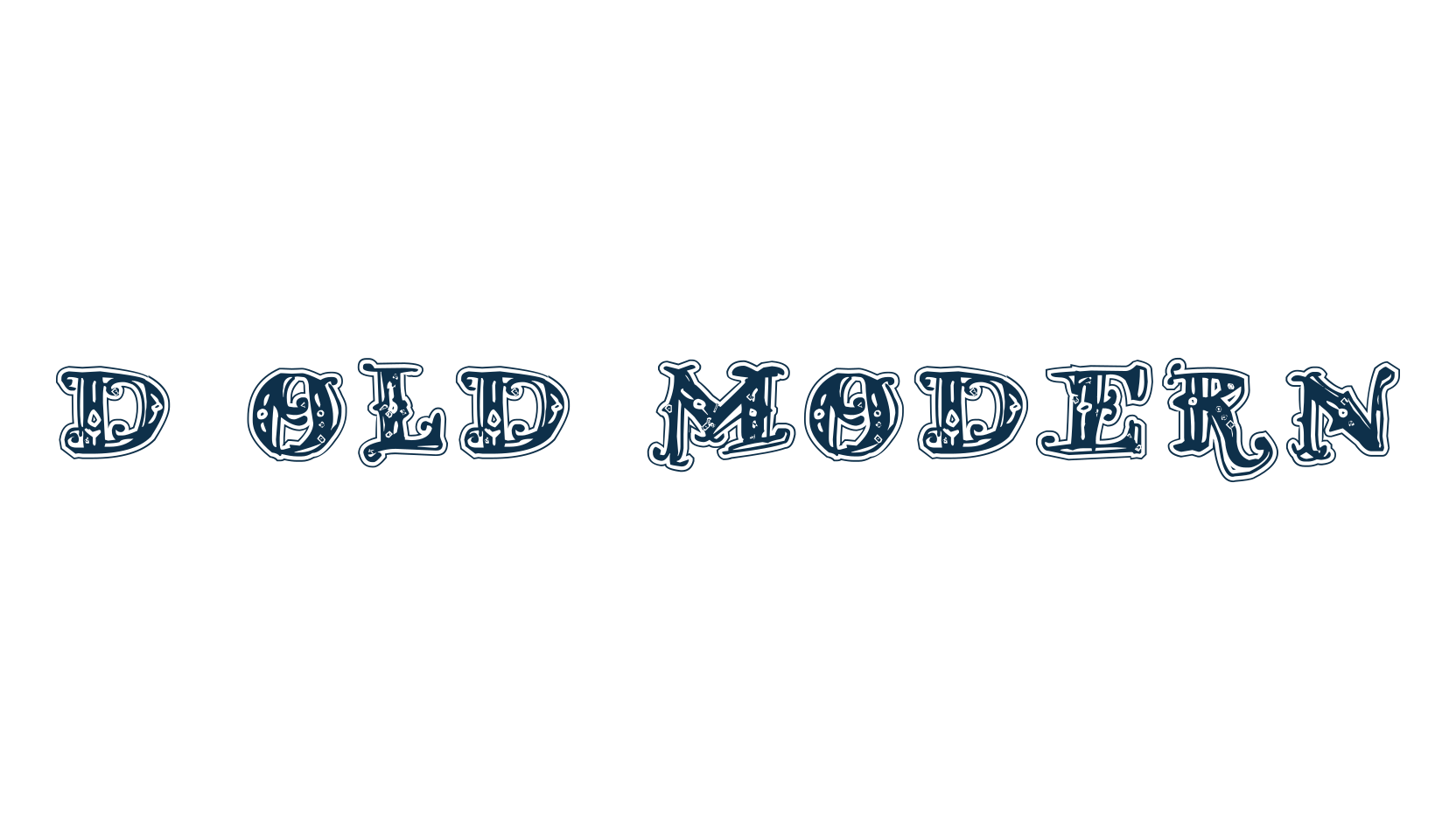 D Old Modern, mexican font preview