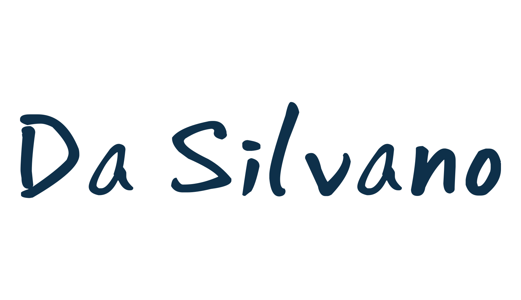 Da Silvano, handwriting font preview
