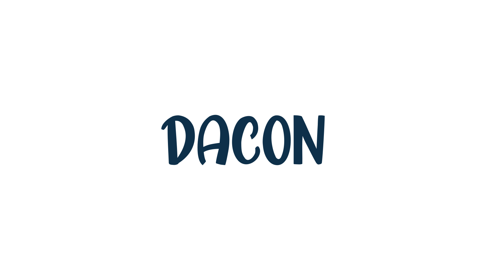 Dacon, fancy cartoon decorative font preview