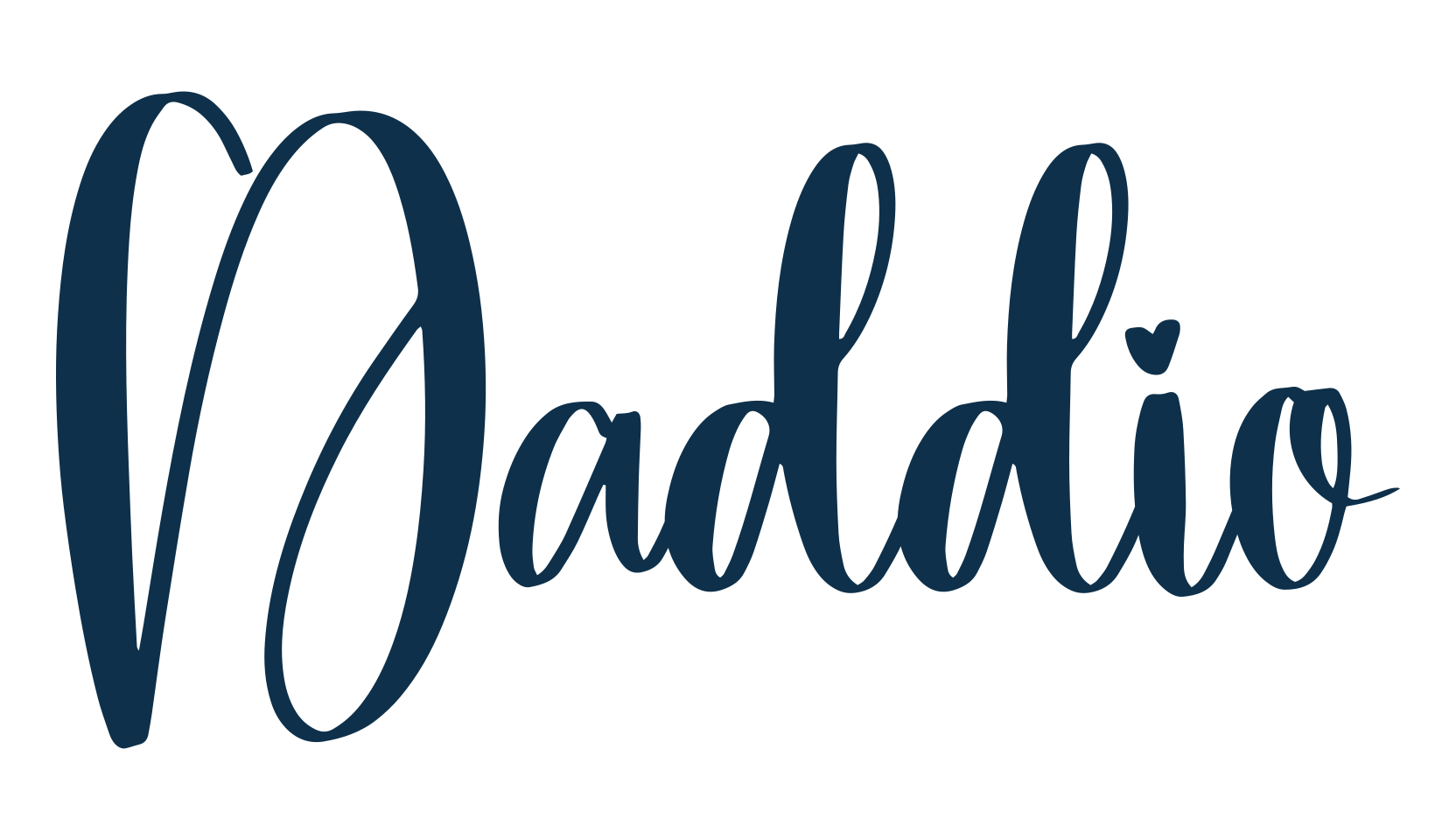 Daddio, handwriting font preview