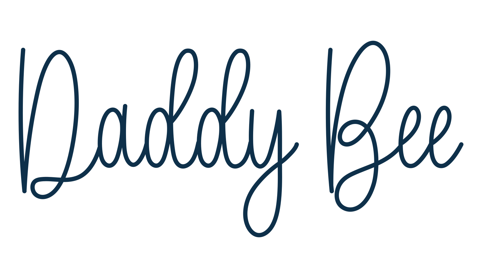Daddy Bee, handwriting font preview