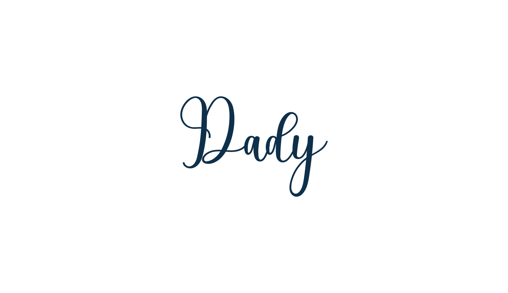 Dady, calligraphy font preview