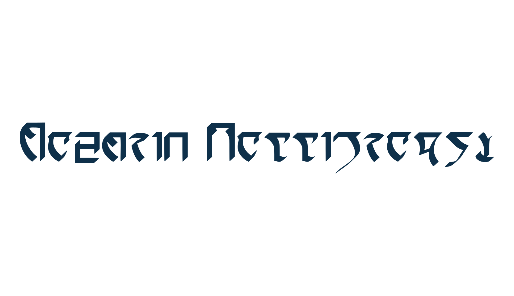 Daedric Calligraphy, fancy decorative font preview