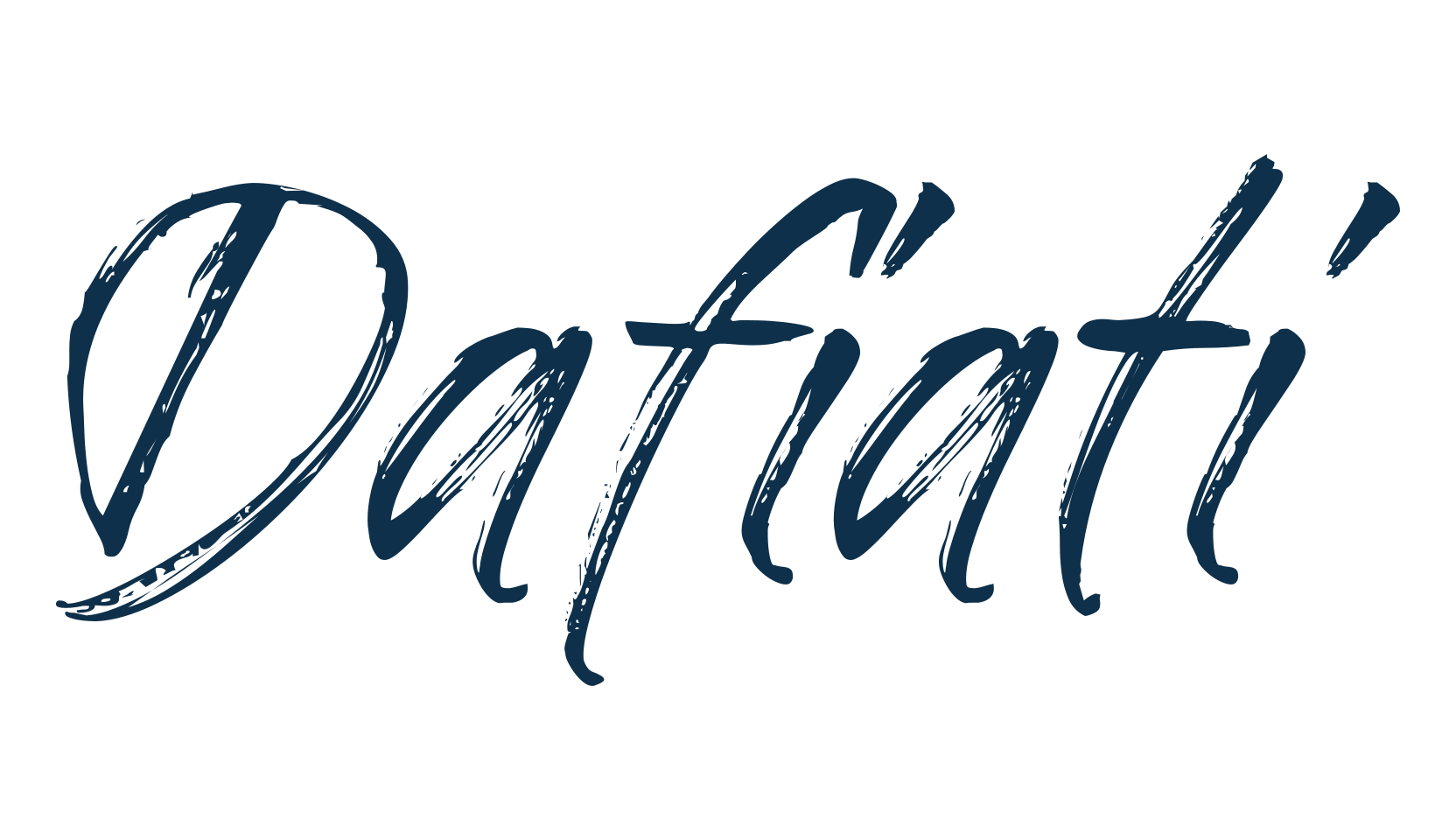 Dafiati, brush font preview