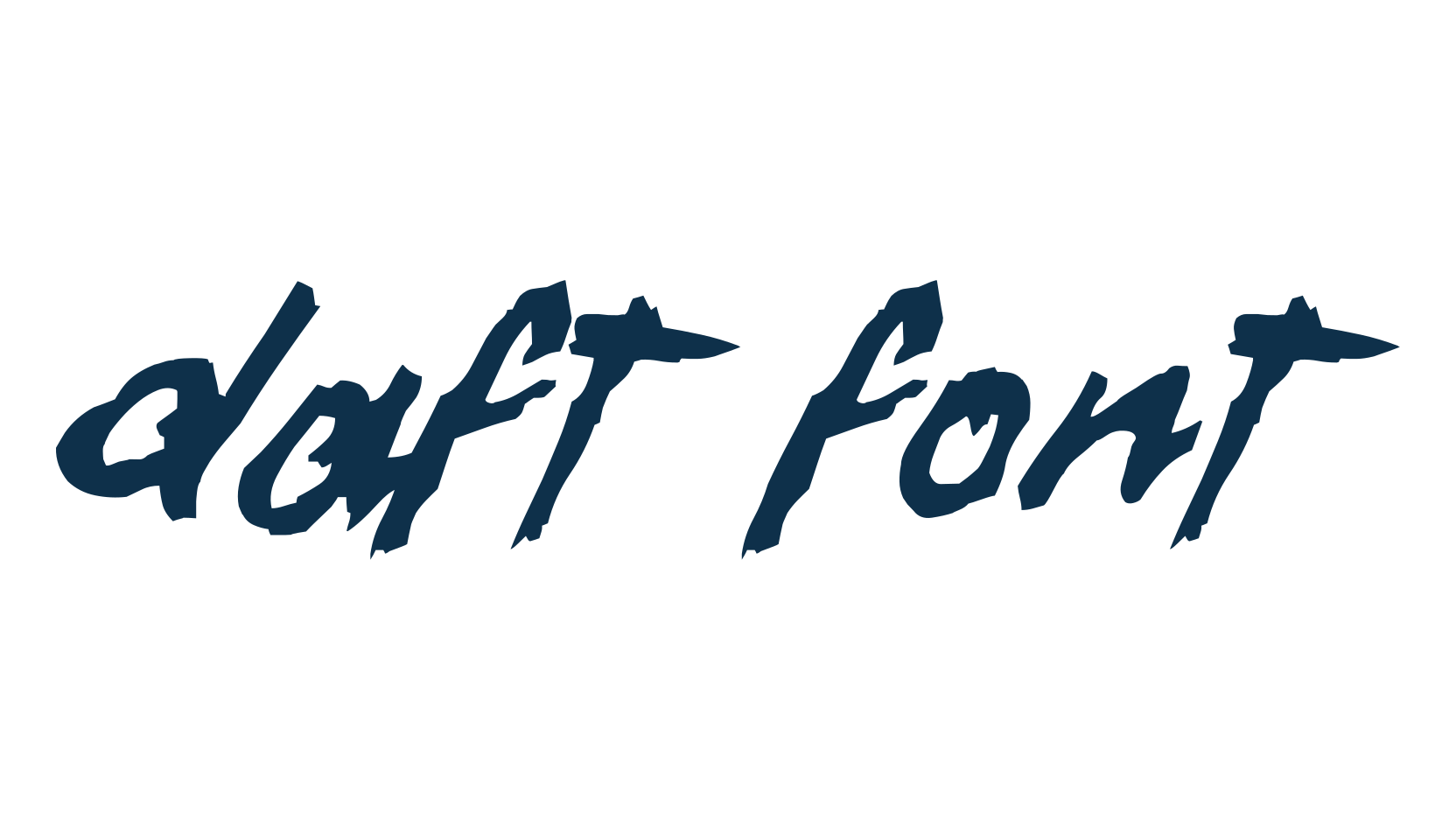 Daft Font, trash font preview