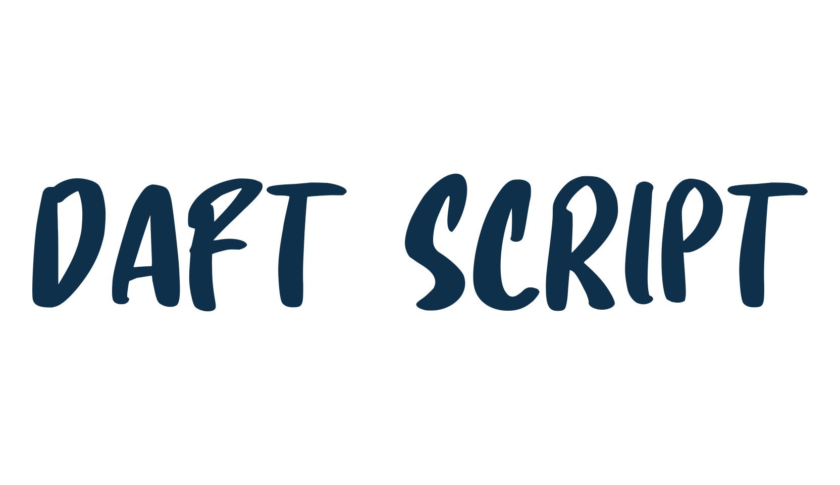 Daft Script, brush font preview