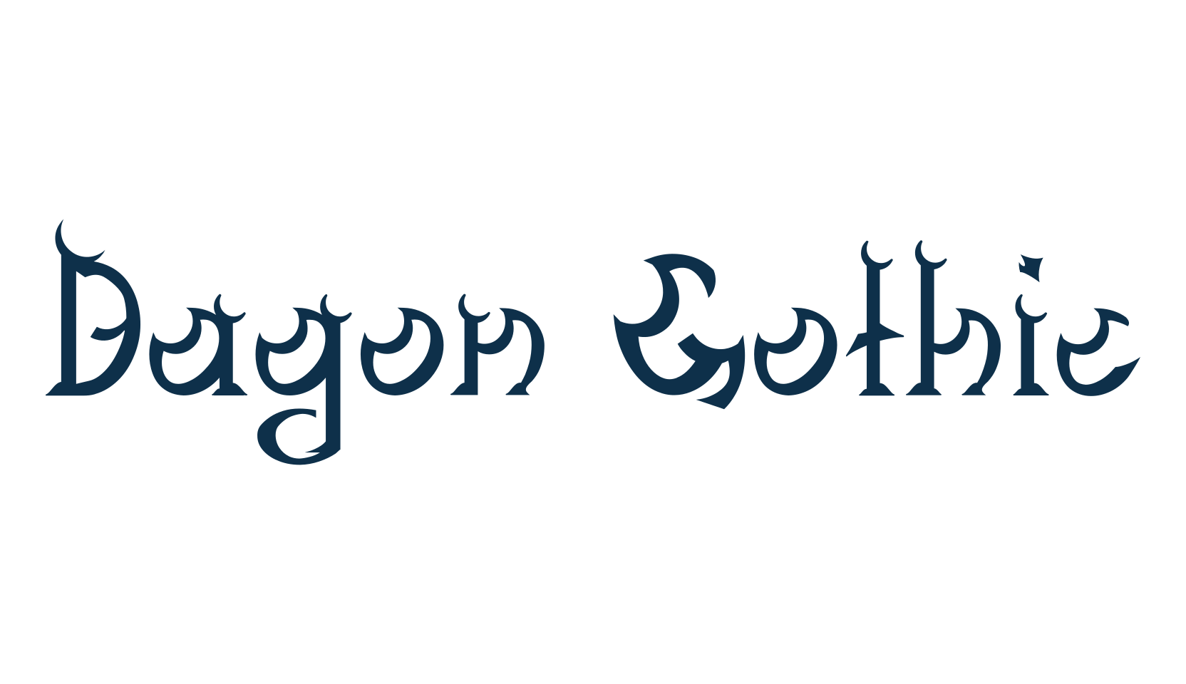 Dagon Gothic, fancy various gothic font preview
