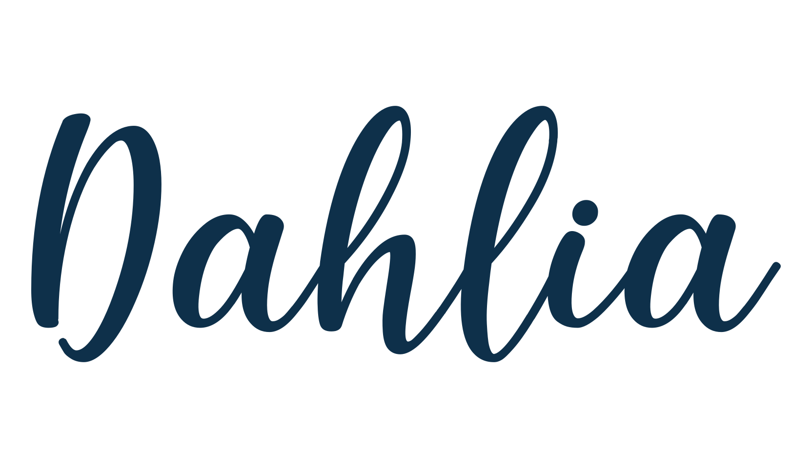 Dahlia (dahlia-2), calligraphy font preview