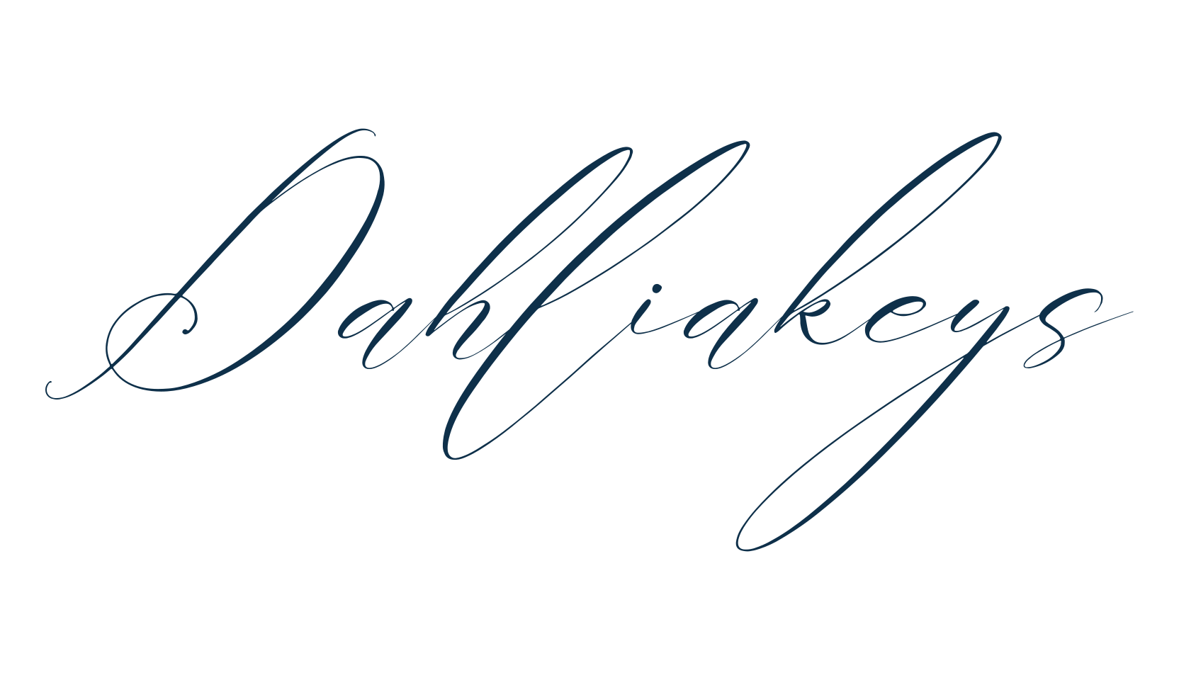 Dahliakeys, calligraphy font preview
