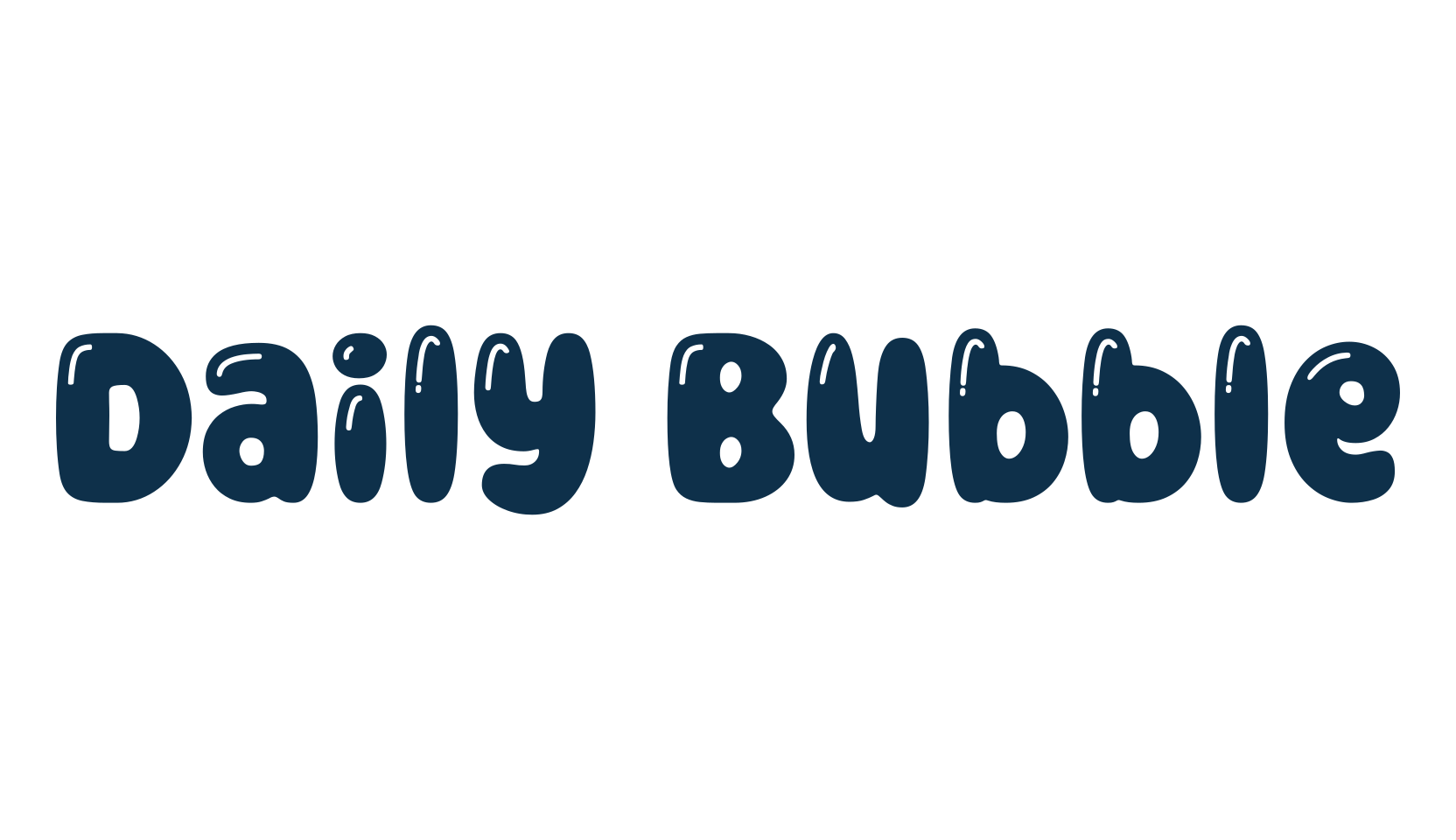 Daily Bubble, fancy cartoon decorative font preview