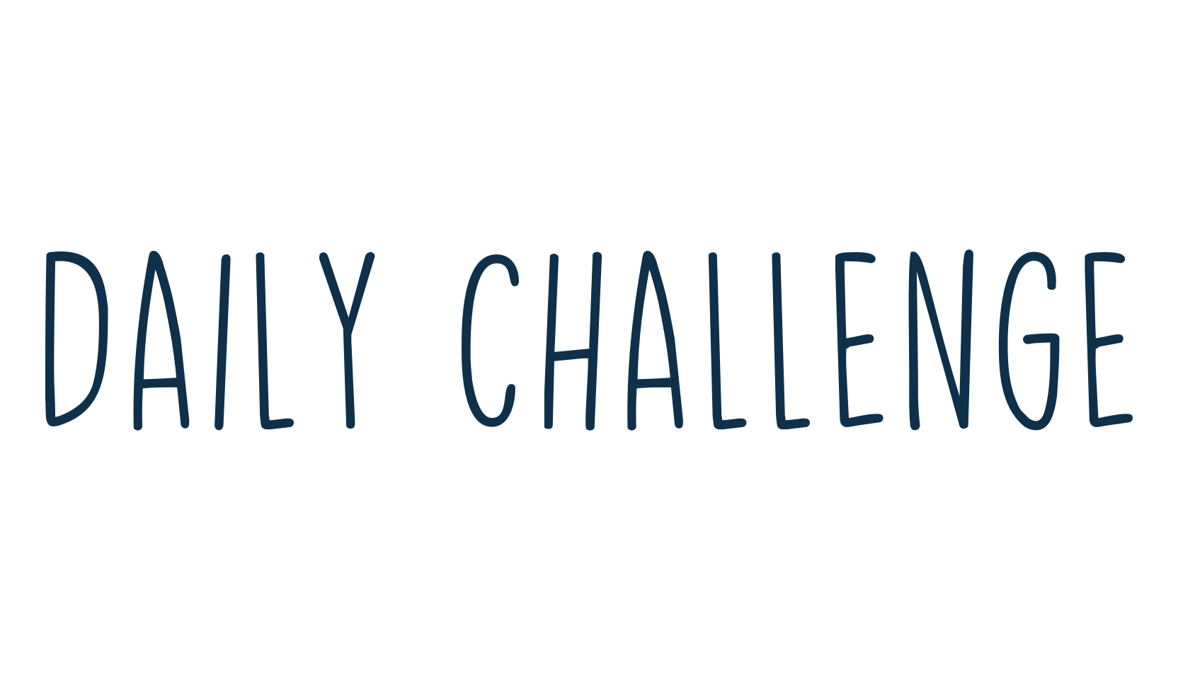 Daily Challenge, handwriting font preview