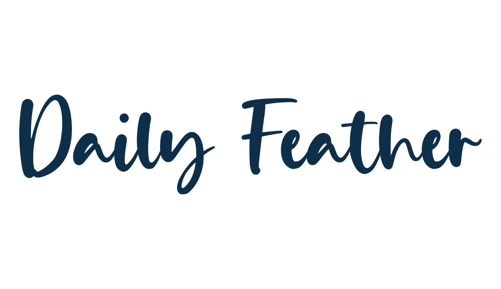 Daily Feather, handwriting font preview