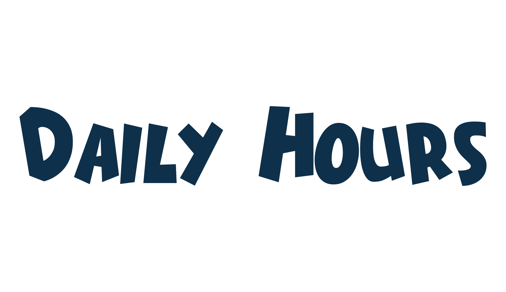 Daily Hours, fancy cartoon decorative font preview