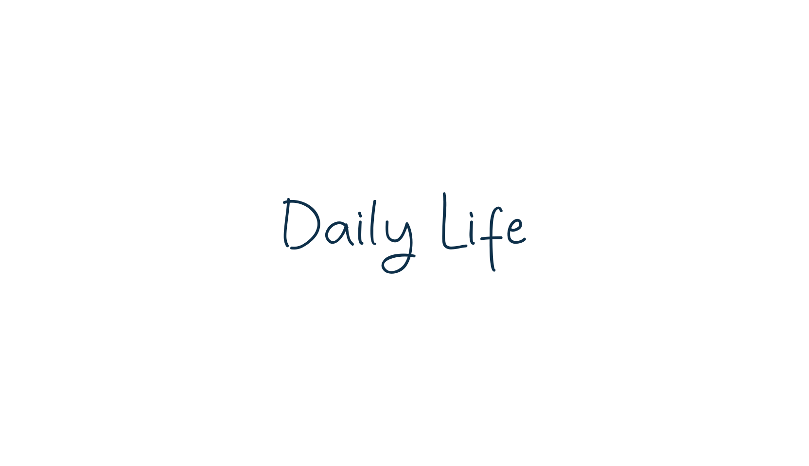 Daily Life, handwriting font preview