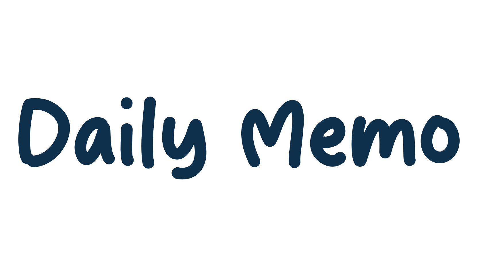 Daily Memo, handwriting font preview
