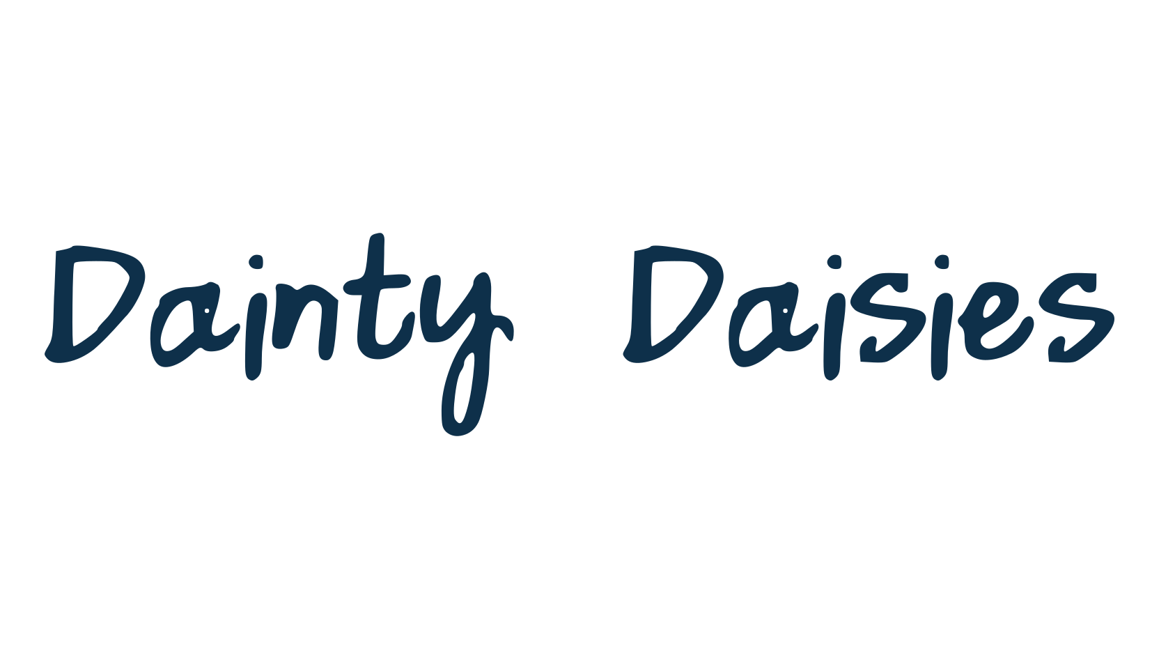 Dainty Daisies, script handwritten fancy decorative calligraphy font preview
