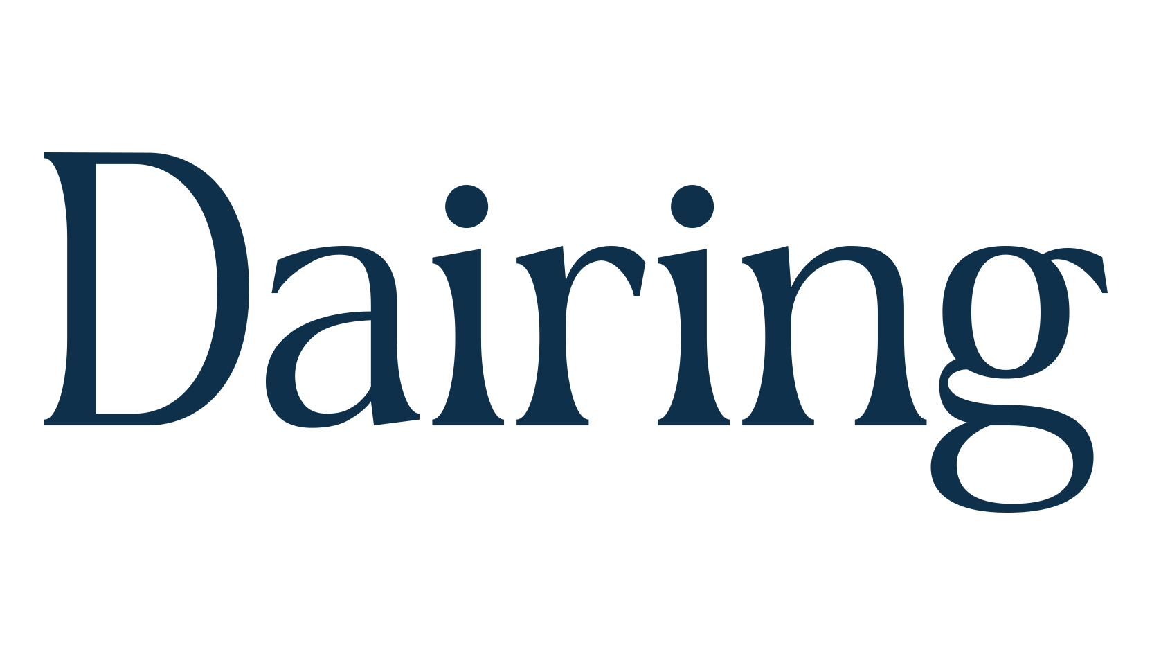 Dairing, serif font preview