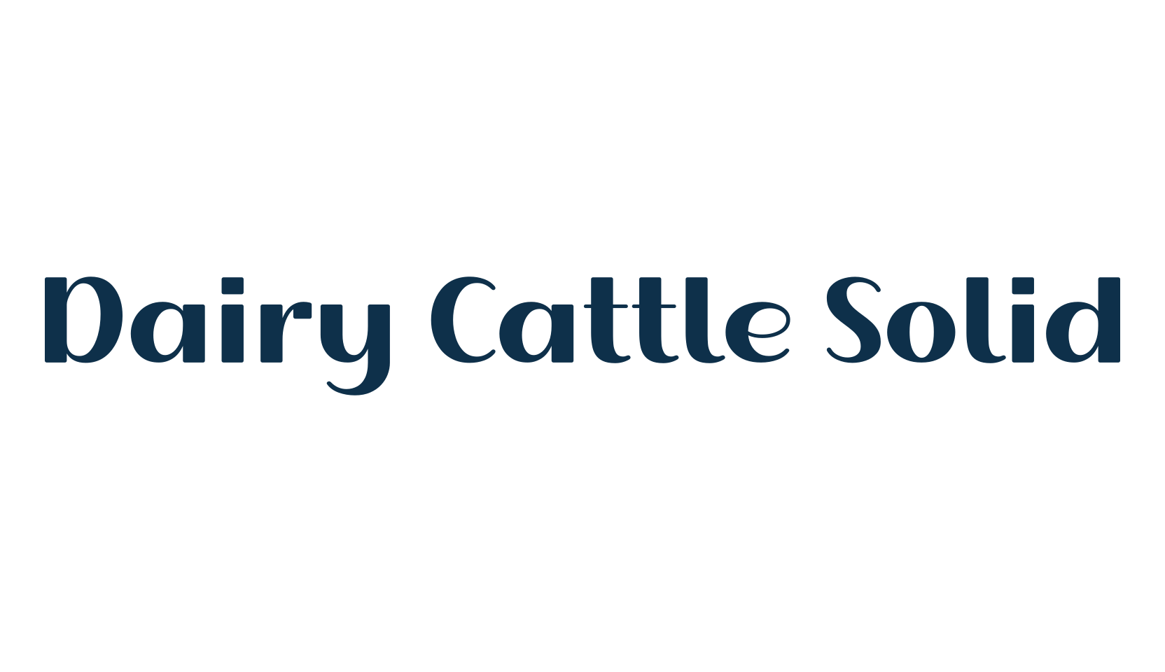Dairy Cattle Solid, basic sans serif font preview
