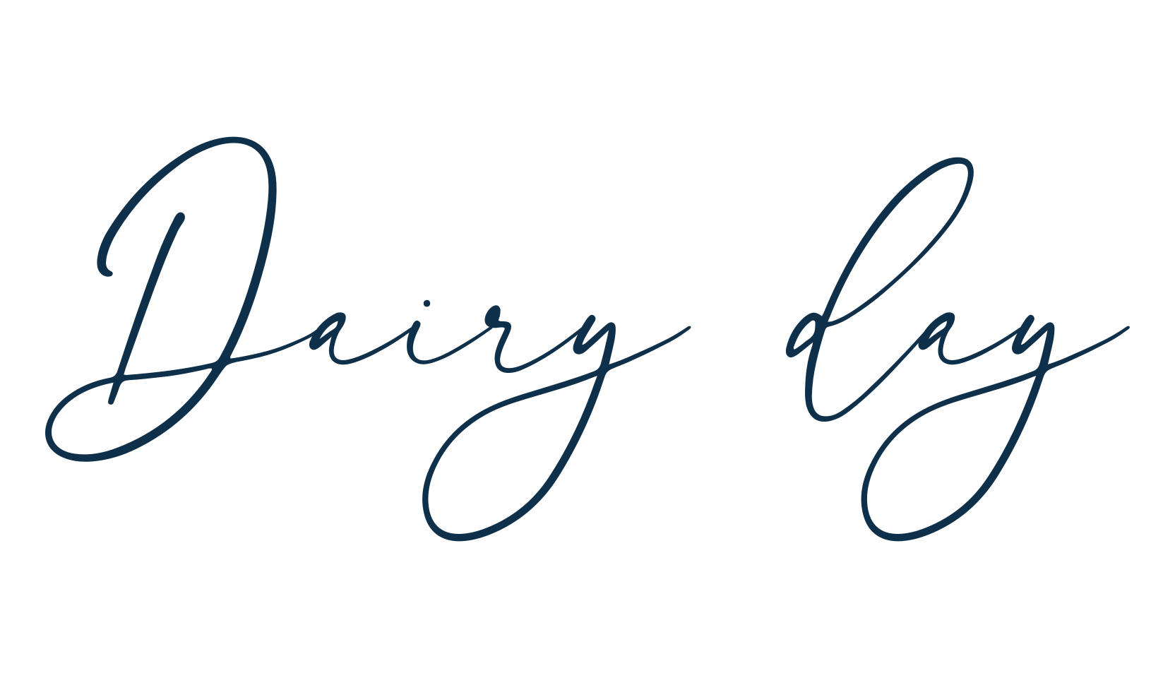 Dairy day, script handwritten fancy decorative calligraphy font preview