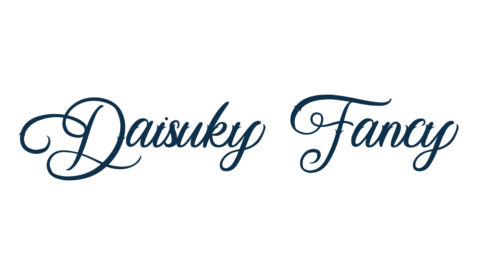 Daisuky Fancy, calligraphy font preview