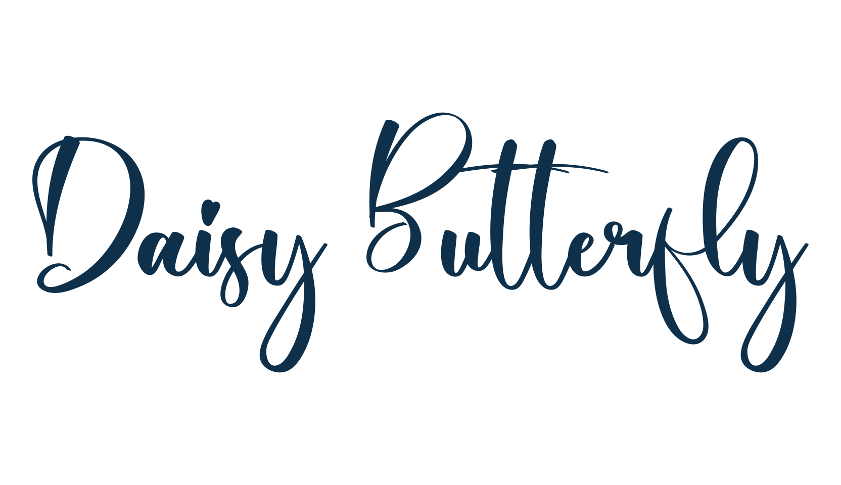 Daisy Butterfly, calligraphy font preview