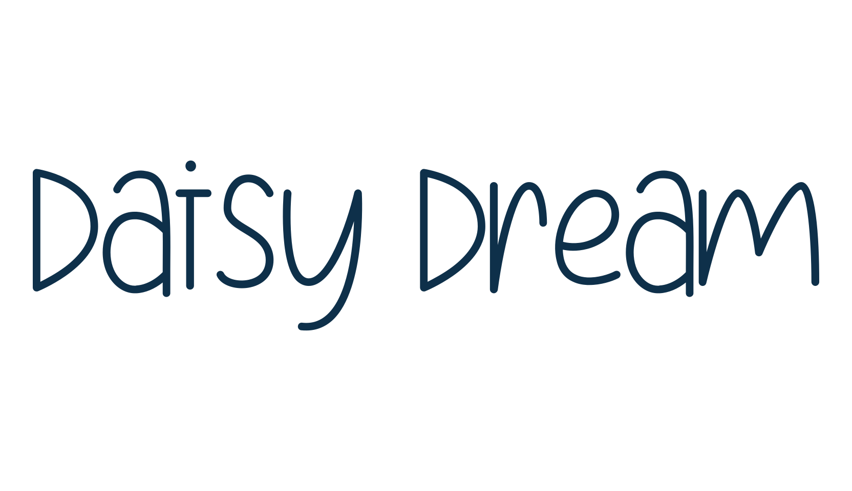 Daisy Dream, fancy cartoon decorative font preview