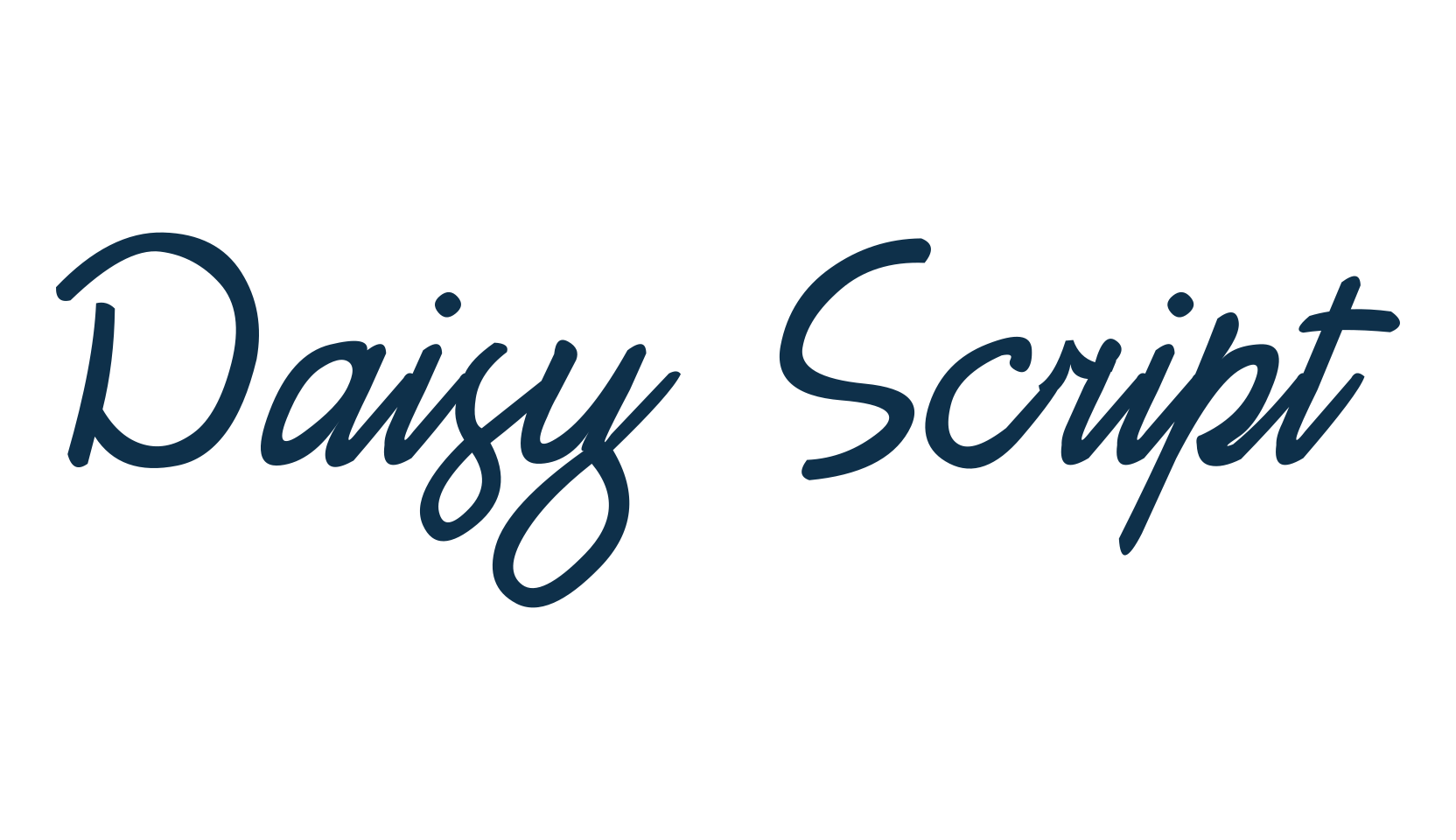 Daisy Script, handwriting font preview