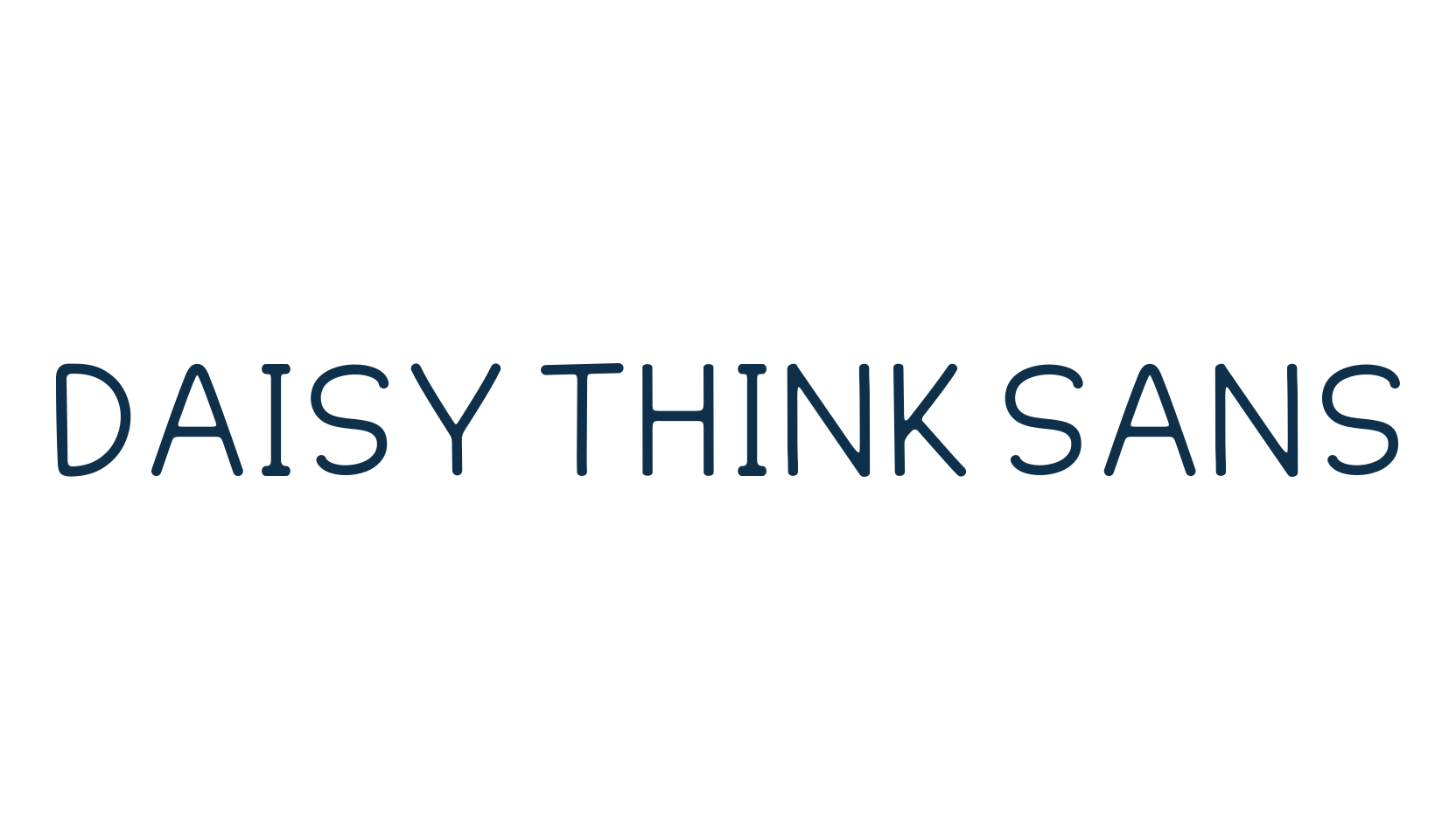 Daisy Think Sans, fancy decorative font preview