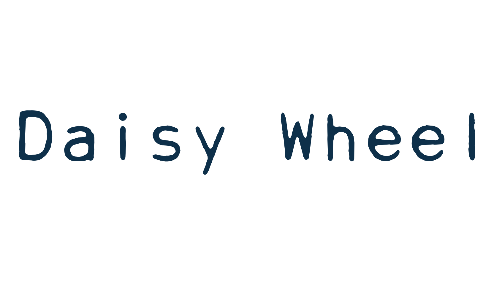 Daisy Wheel, typewriter font preview