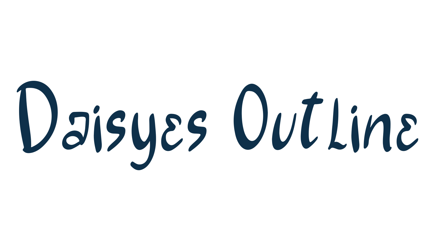 Daisyes Outline, curly font preview