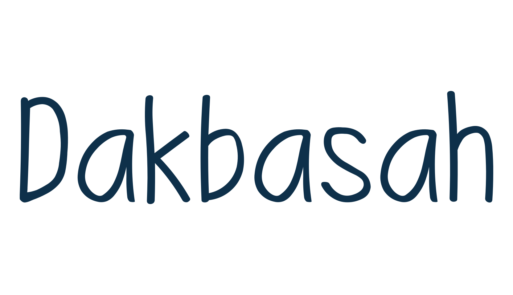 Dakbasah, script handwritten fancy decorative calligraphy font preview
