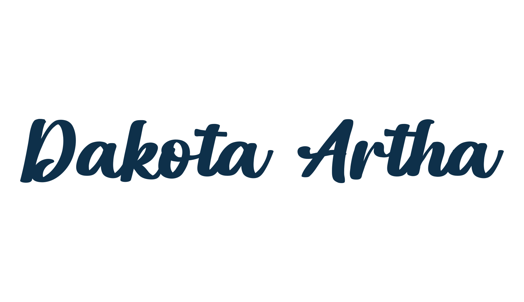 Dakota Artha, fancy various decorative script calligraphy font preview
