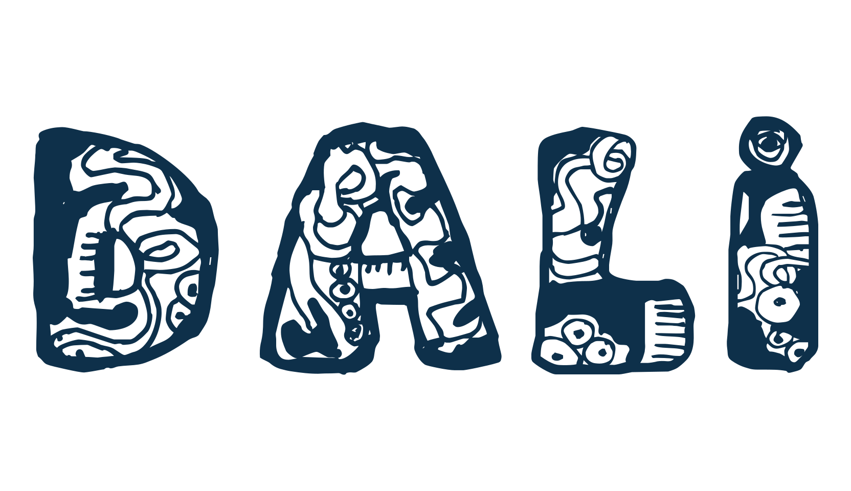Dali, decorative font preview