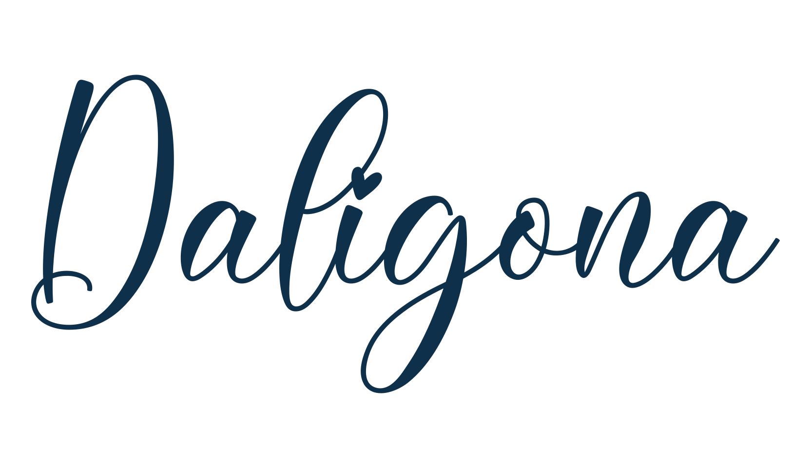 Daligona, script calligraphy fancy decorative font preview