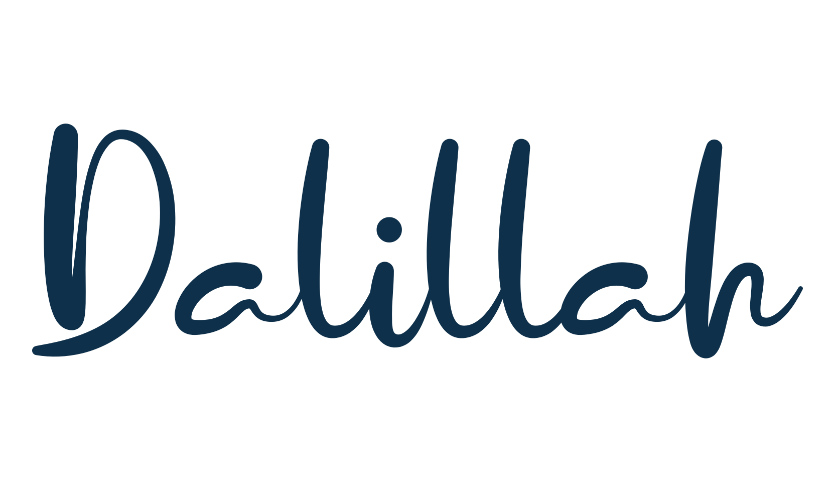 Dalillah, script handwritten fancy decorative calligraphy font preview