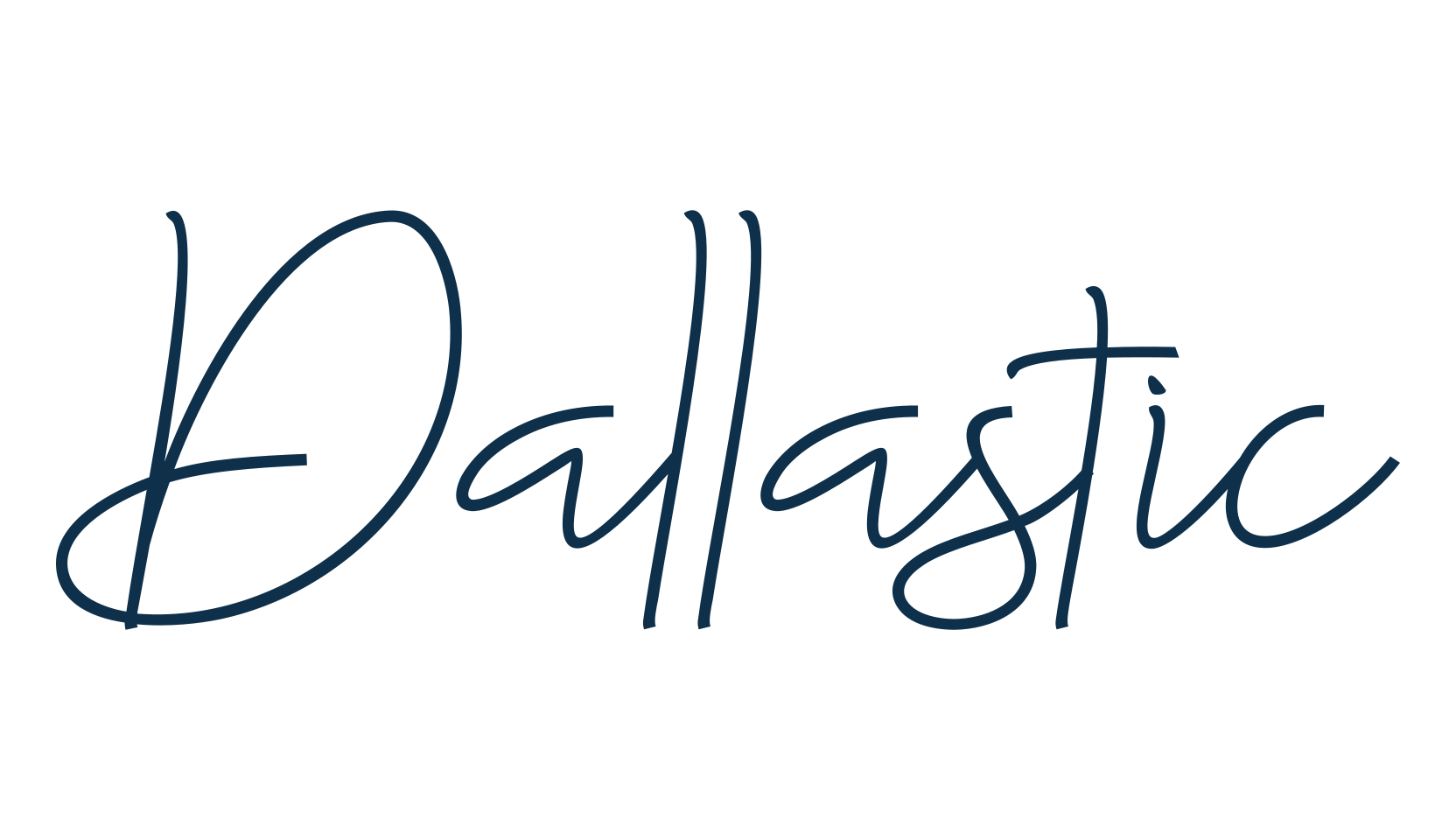 Dallastic, script handwritten fancy decorative calligraphy font preview