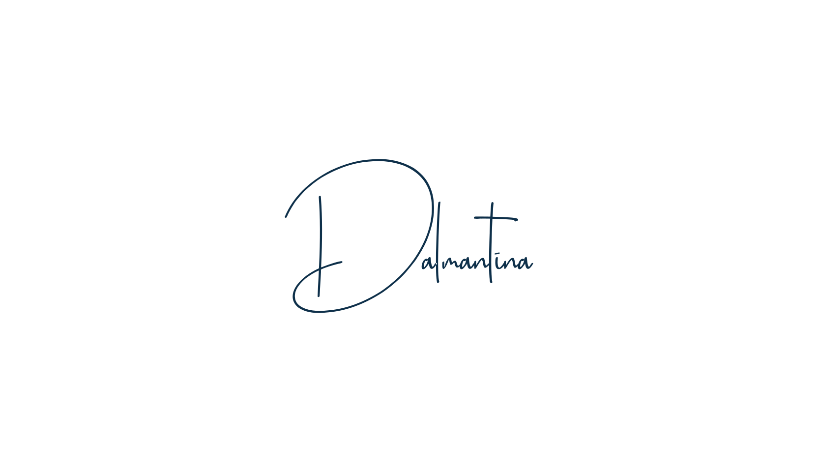 Dalmantina, handwriting font preview