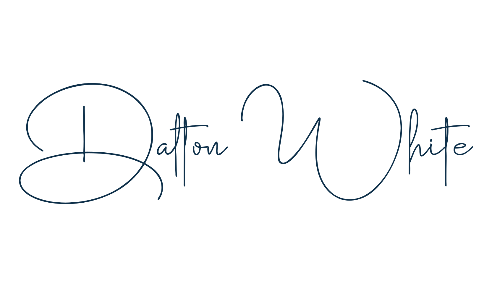 Dalton White, script handwritten fancy decorative calligraphy font preview