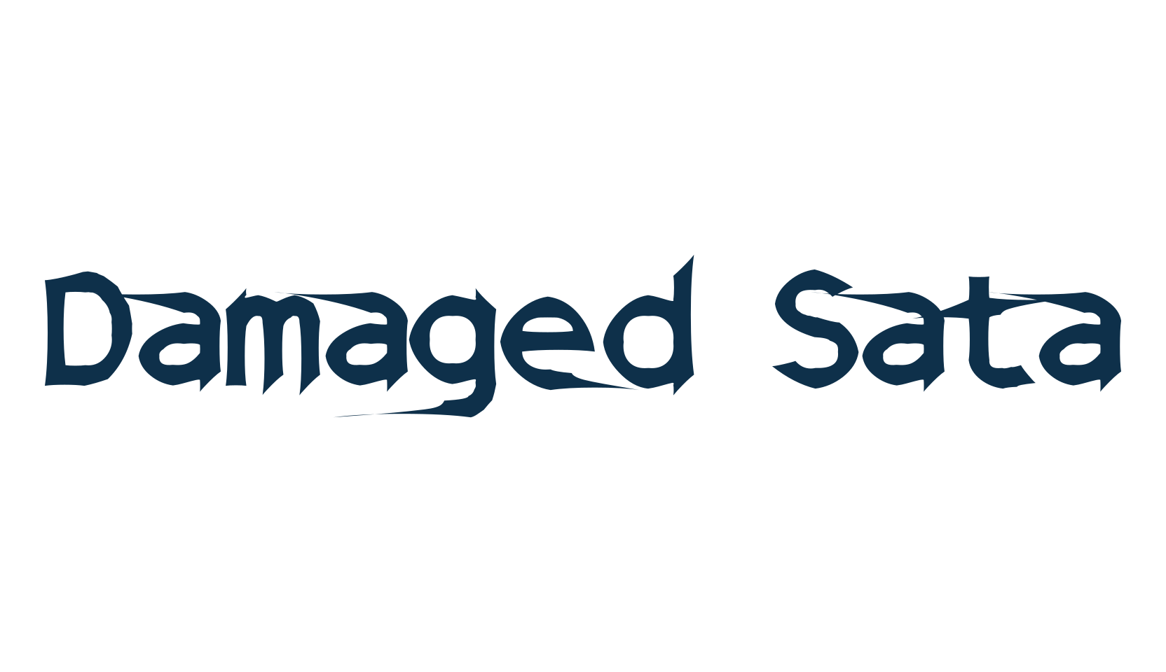 Damaged Sata, holiday halloween fancy decorative horror font preview