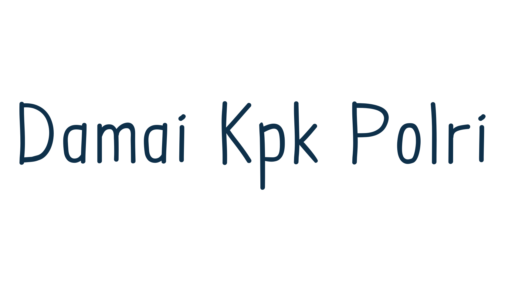 Damai Kpk Polri, handwriting font preview