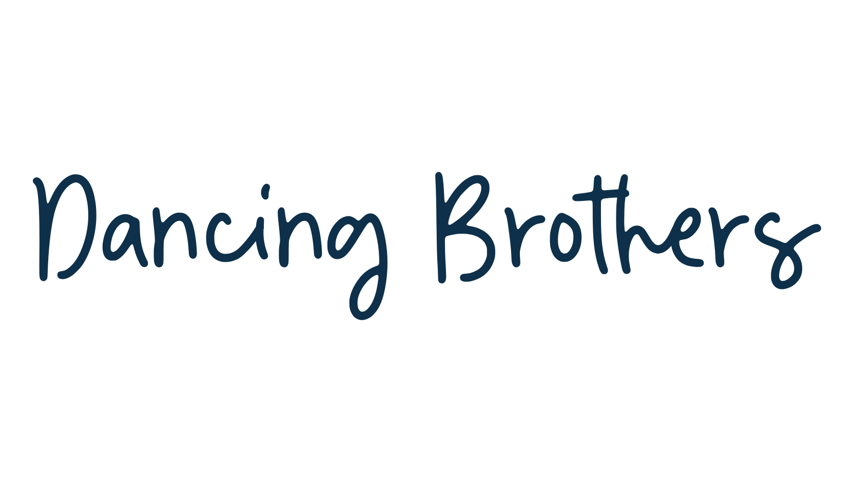 Dancing Brothers, handwriting font preview