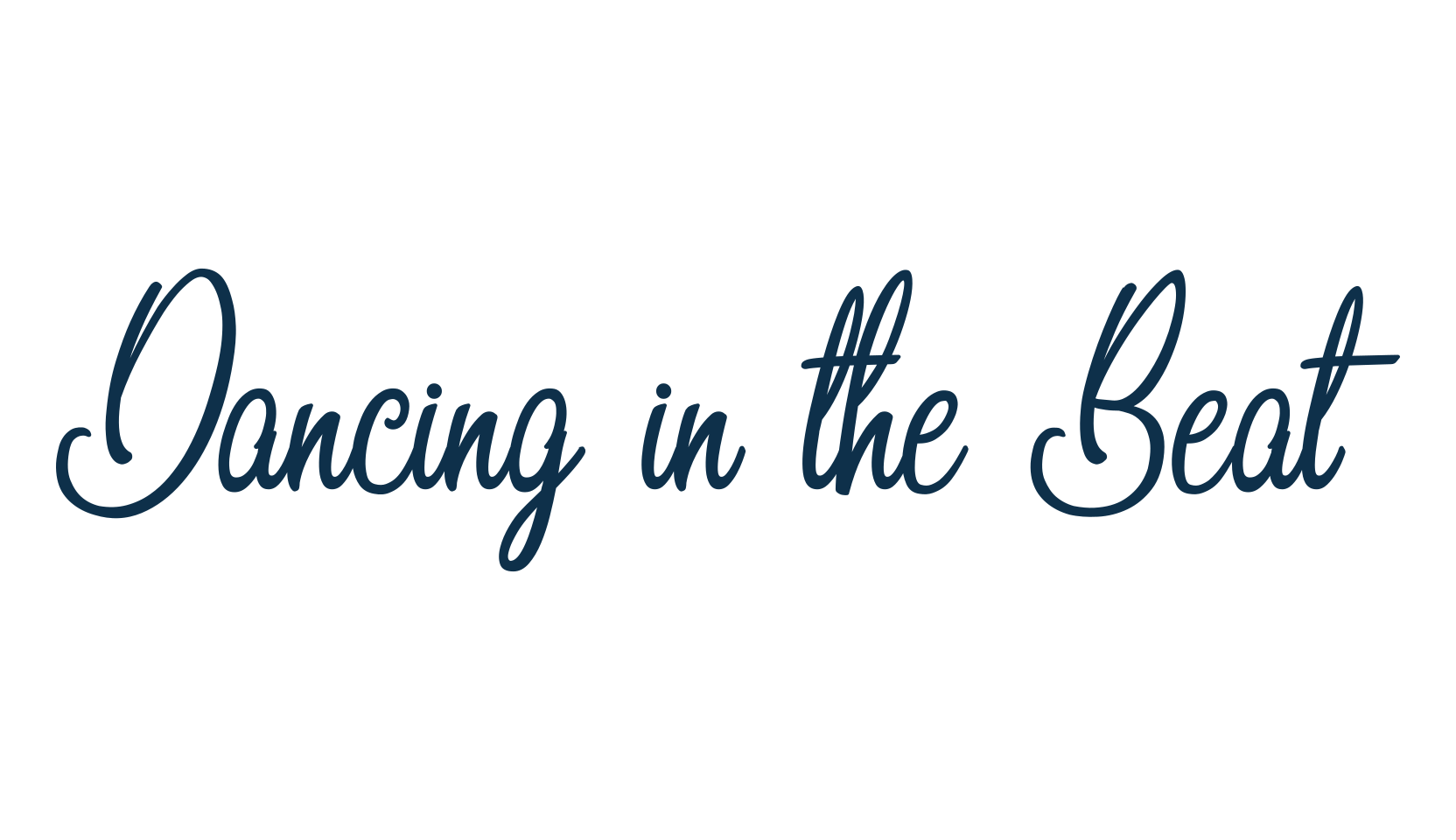 Dancing in the Beat, handwriting font preview
