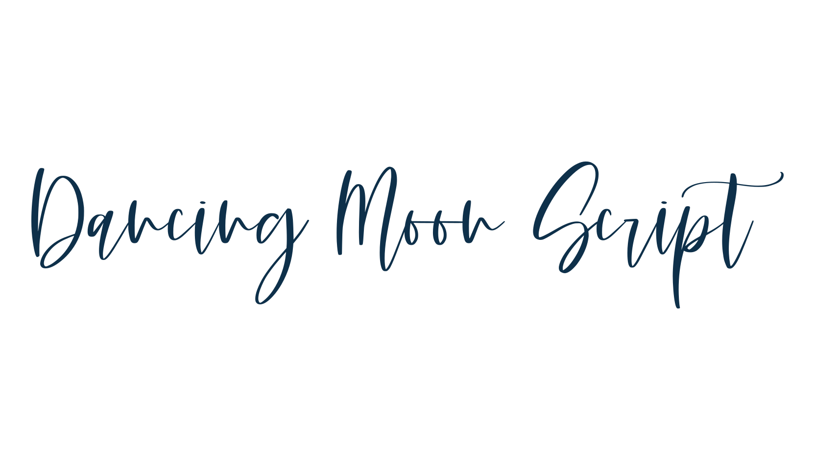 Dancing Moon Script, handwriting font preview