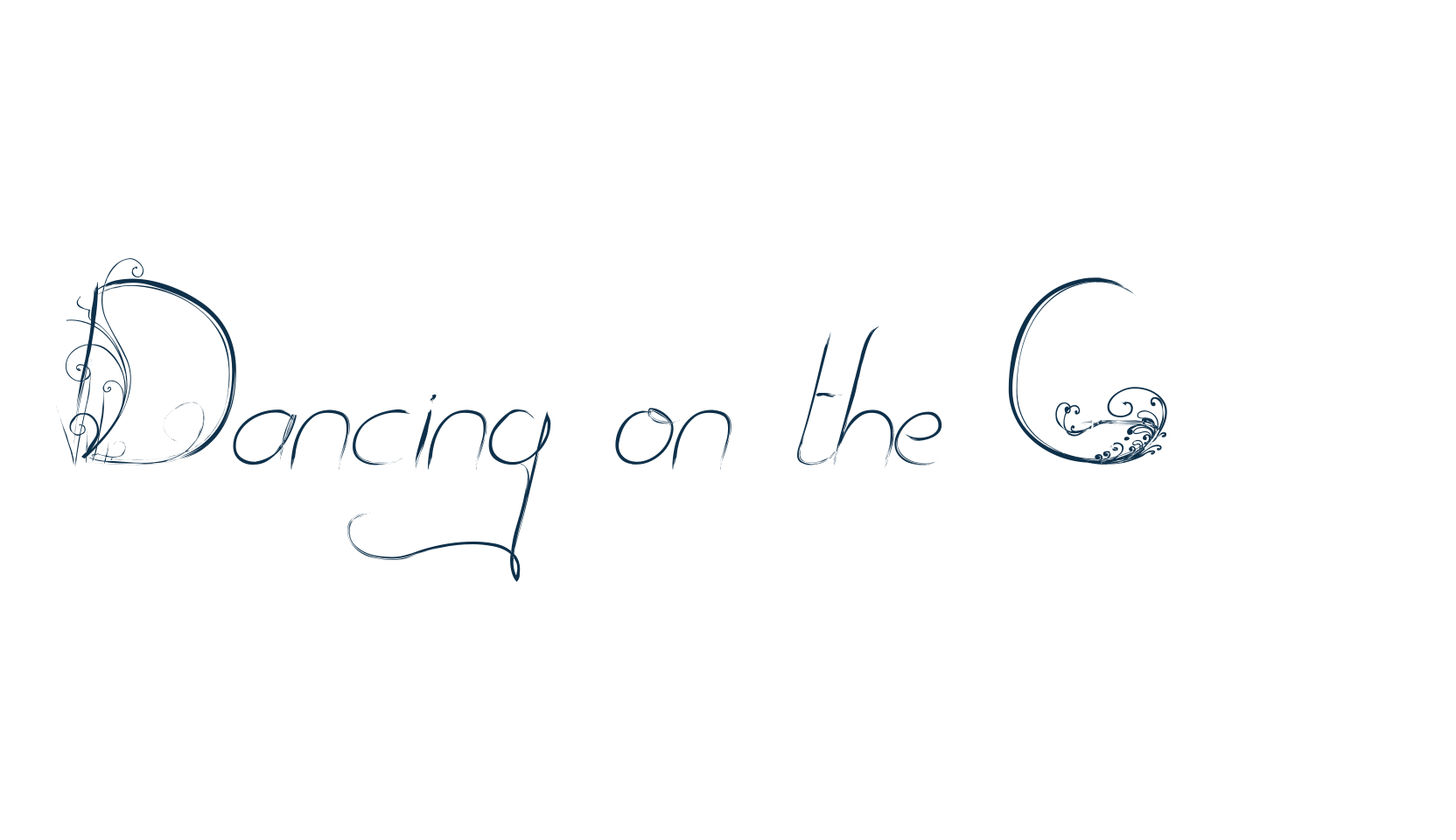 Dancing on the Grass, fancy various decorative script calligraphy font preview