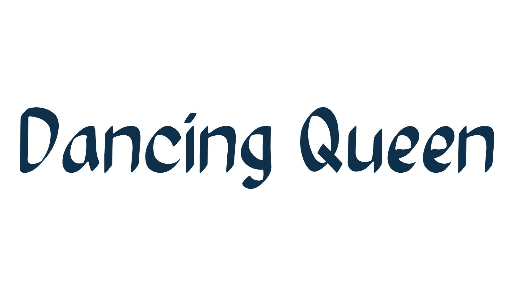 Dancing Queen, fancy decorative font preview