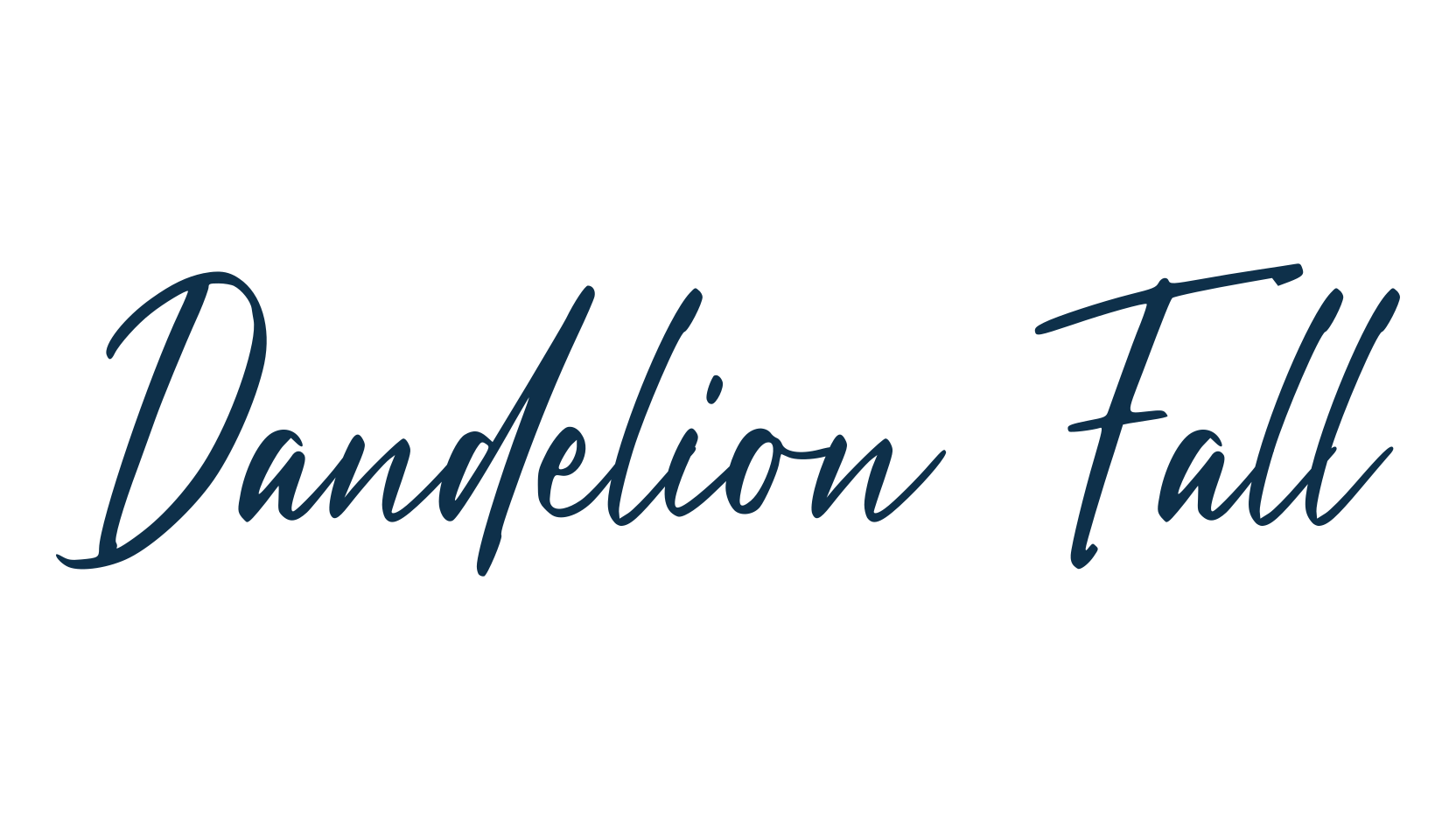 Dandelion Fall, handwriting font preview